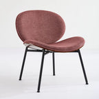 Mid-Century Modern Shell Chair Single Side Chair Tripod Black Leather Lounge Chair in Walnut Finish Comfortable Backrest