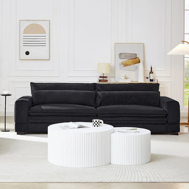 Mid-Century Sofa Couch Modern Upholstered Couch for Livingroom,Bedroom, Apartment, Home Office