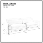 Mid-Century Sofa Couch Modern Upholstered Couch for Livingroom,Bedroom, Apartment, Home Office