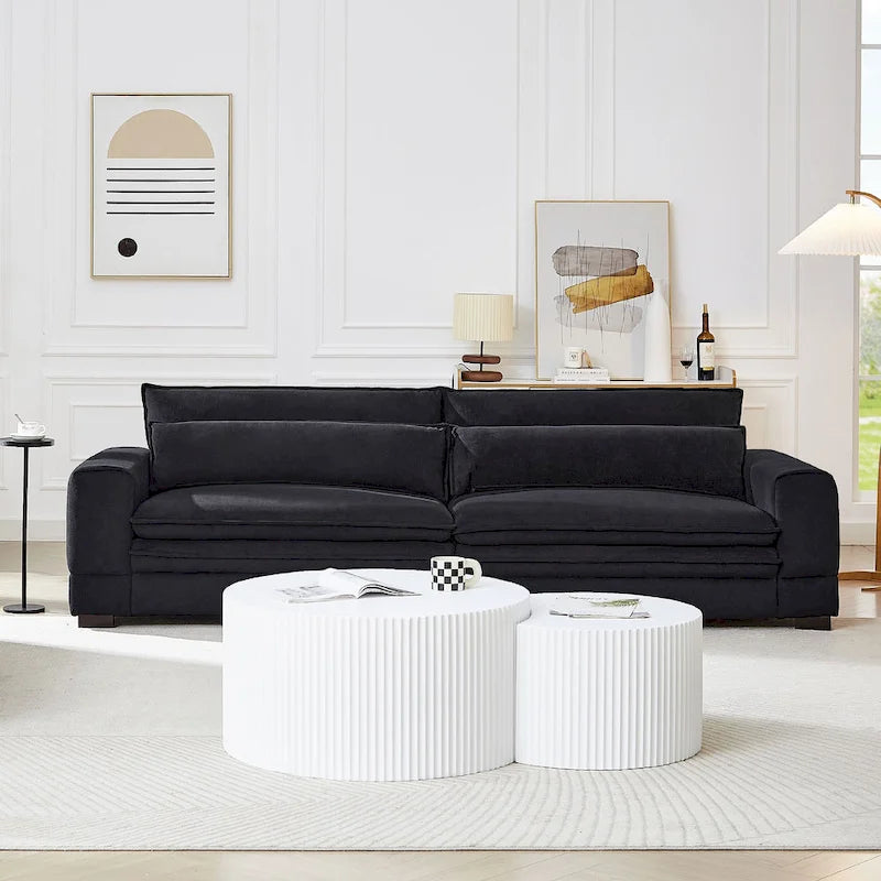 Mid-Century Sofa Couch Modern Upholstered Couch for Livingroom,Bedroom, Apartment, Home Office