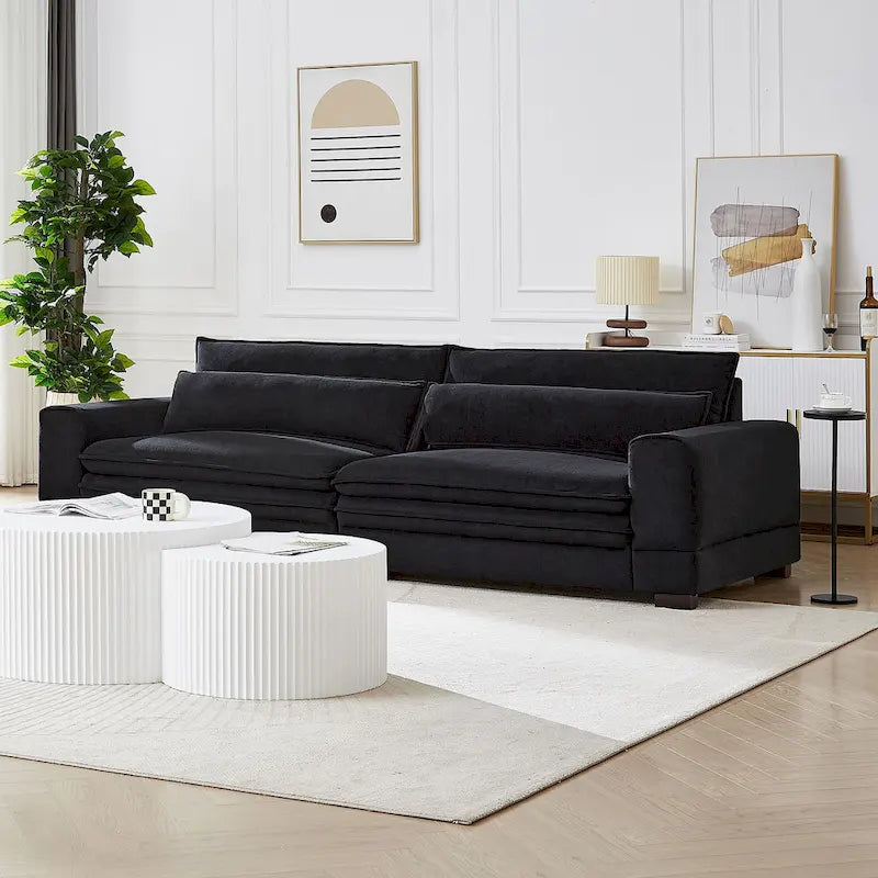 Mid-Century Sofa Couch Modern Upholstered Couch for Livingroom,Bedroom, Apartment, Home Office