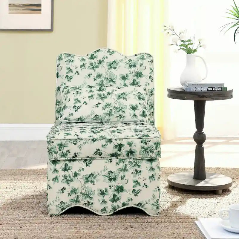 Velvet single dining chair with soft seat cushion