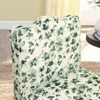 Velvet single dining chair with soft seat cushion