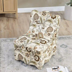Velvet single dining chair with soft seat cushion