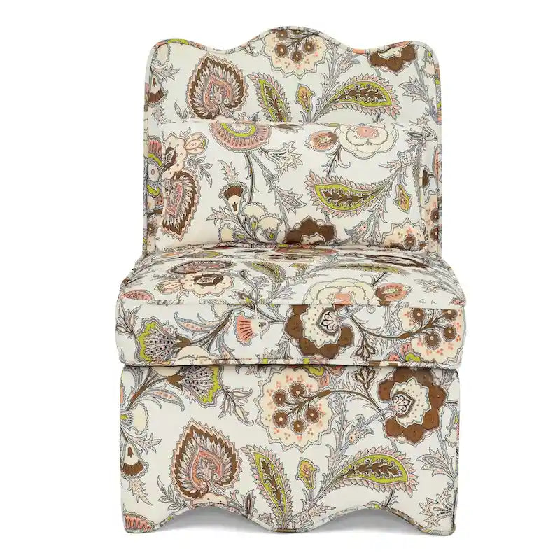 Velvet single dining chair with soft seat cushion