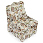 Velvet single dining chair with soft seat cushion