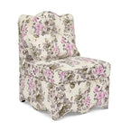 Velvet single dining chair with soft seat cushion