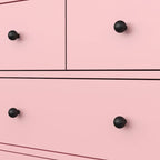 Cassettiera rosa a 3 cassetti per camera da letto, soggiorno, cameretta, ingresso e corridoio