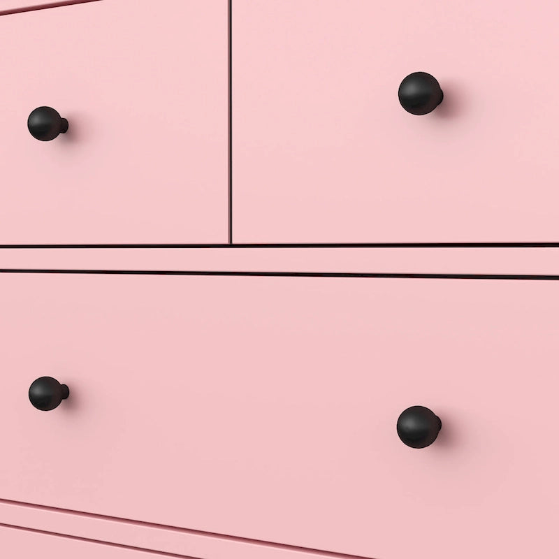 Cassettiera rosa a 3 cassetti per camera da letto, soggiorno, cameretta, ingresso e corridoio