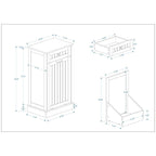 1 Drawers and 1-Compartment Tilt-Out Trash Cabinet Kitchen Trash Cabinet
