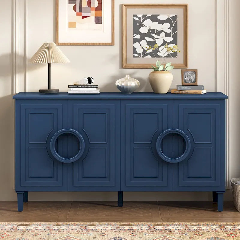 Console a 4 ante con maniglie rotonde