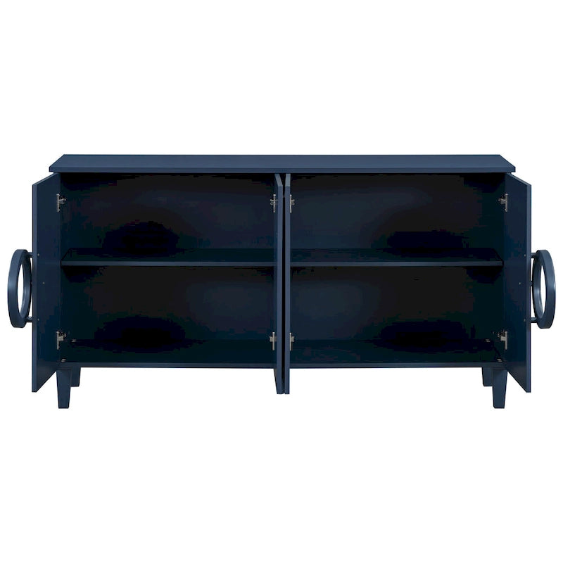 Console a 4 ante con maniglie rotonde
