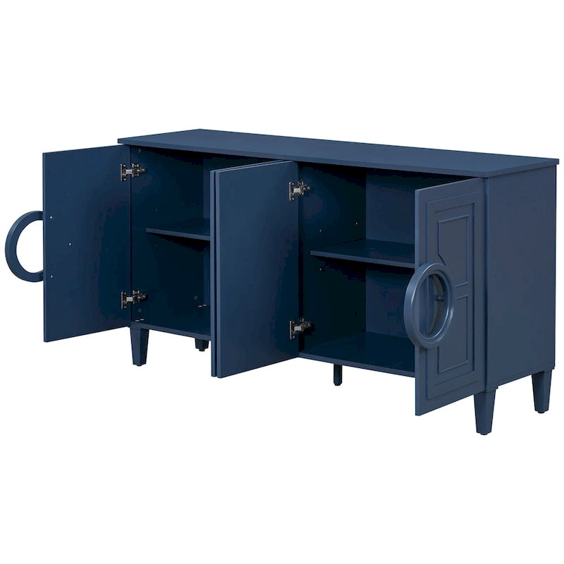 Console a 4 ante con maniglie rotonde