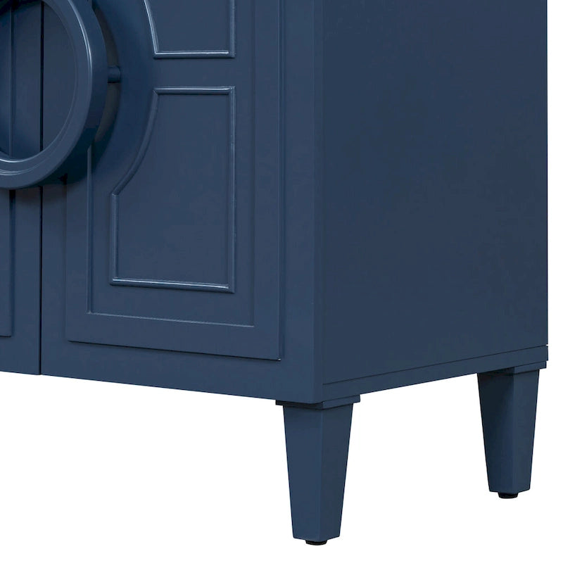 Console a 4 ante con maniglie rotonde