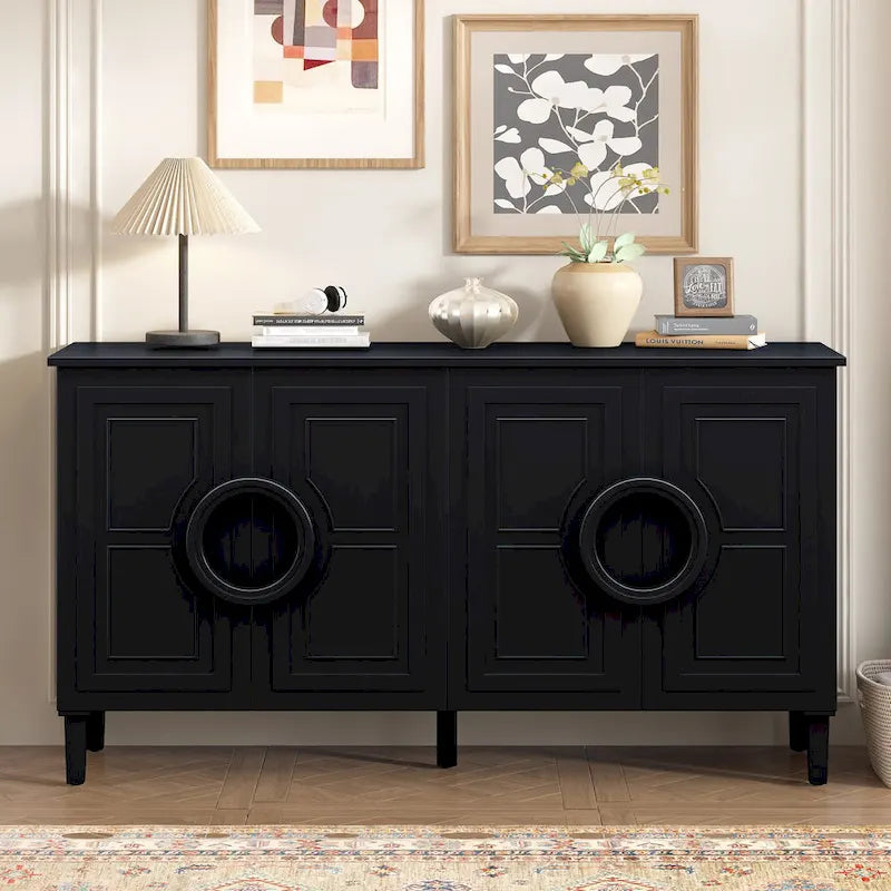 Console a 4 ante con maniglie rotonde