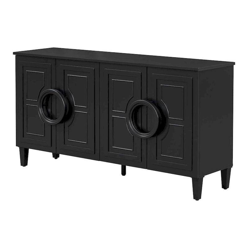 Console a 4 ante con maniglie rotonde