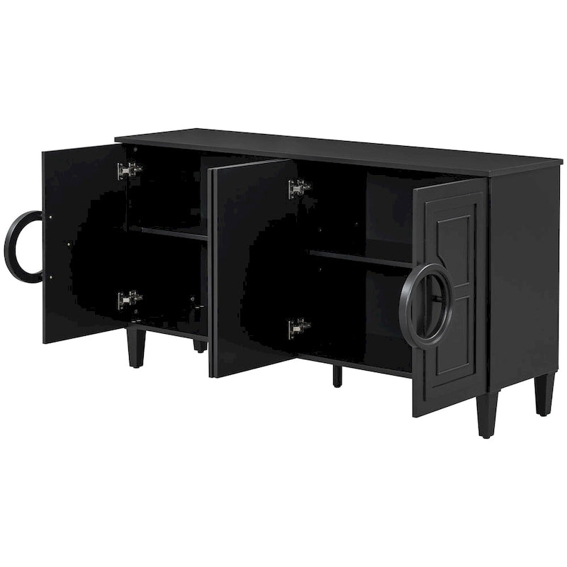 Console a 4 ante con maniglie rotonde