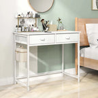 Space Saving Home Computer Desk with 2 Fabric Drawers 4