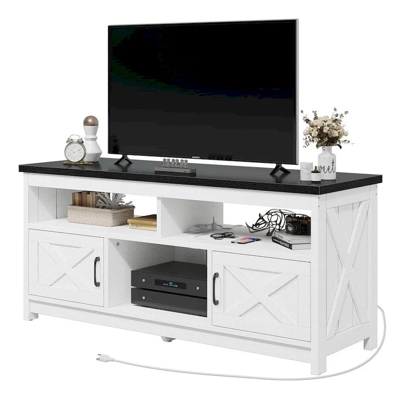 59 Bauernhaus-Kaffeebar-Schrank, Sideboard, Buffet mit Steckdosen - 58 Zoll