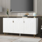 65 Modern TV Stand with Doors & Adjustable Shelves for TVs Up to 70
