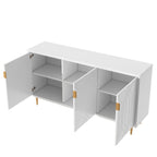 65 Modern TV Stand with Doors & Adjustable Shelves for TVs Up to 70