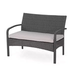 Cordoba 4pc Wicker Patio Chat Set with Cushions - Christopher Knight Home