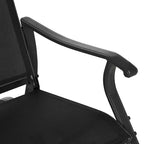 Outsunny 4 Pieces Gliders Set, Outdoor Furniture Sets with 2-Person Glider Patio Bench, Single Sling Chair and Glass Coffee Table, Black