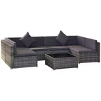 Outsunny 7-Piece Outdoor Patio Furniture Set with Modern Rattan Wicker, Perfect for Garden, Deck, and Backyard