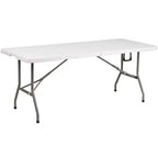 Flash Furniture Portable Tailgate/Event Tent Set - 8'x8' Pop Up Canopy Tent, 6-Foot Bi-Fold Table, Set of 4 Folding Chairs