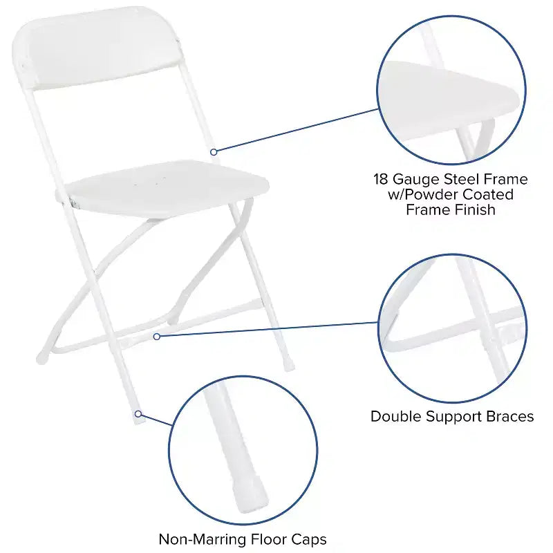 Flash Furniture Portable Tailgate/Event Tent Set - 8'x8' Pop Up Canopy Tent, 6-Foot Bi-Fold Table, Set of 4 Folding Chairs