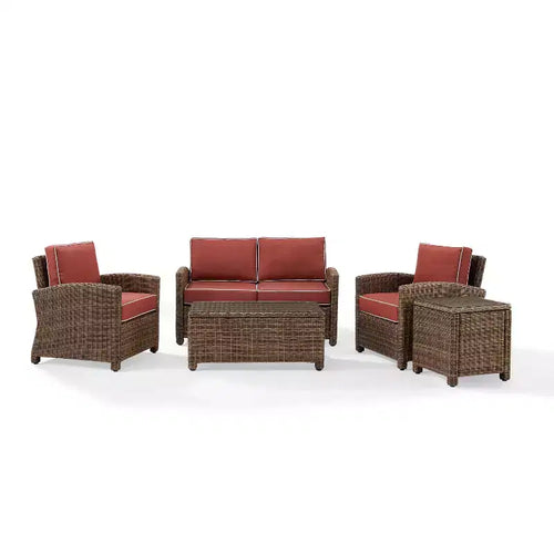 Bradenton 5pc Outdoor Wicker Conversation Set - Crosley