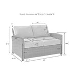 Bradenton 3pc Outdoor Wicker Seating Set - Crosley