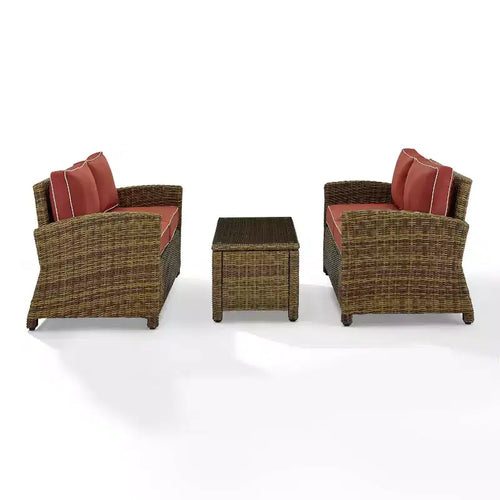 Bradenton 3pc Outdoor Wicker Seating Set - Crosley