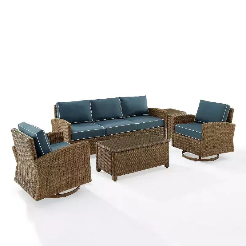 Crosley 5pc Bradenton Steel Outdoor Patio Conversation Furniture Set