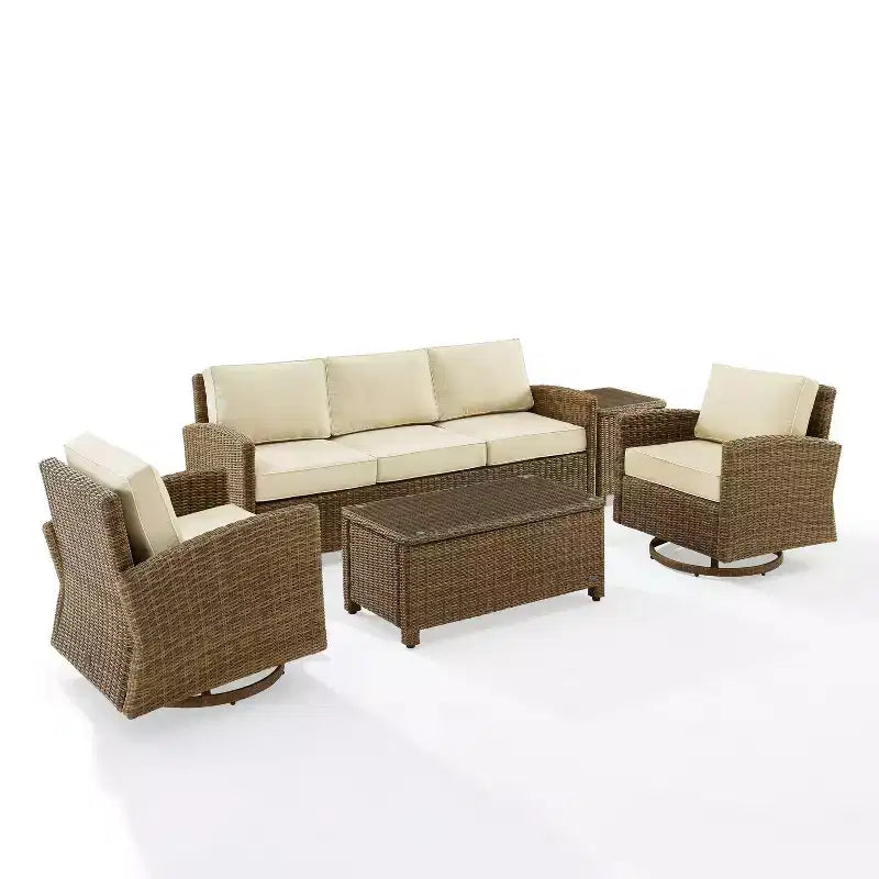 Crosley 5pc Bradenton Steel Outdoor Patio Conversation Furniture Set