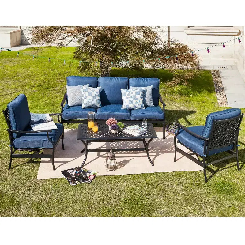 4-teiliges Gartensitzset für den Außenbereich - Patio Festival