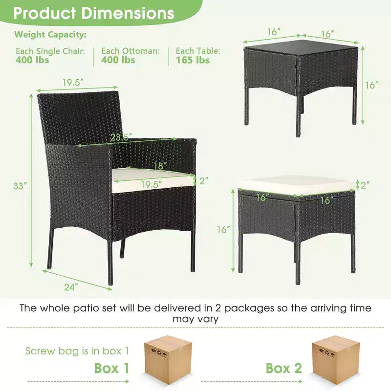 Costway 8PCS Patio Rattan Furniture Set Sofas Ottomans Cushioned Table Free Combination