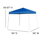 Emma and Oliver Outdoor Event/Tailgate Set with Pop Up Event Canopy with Carry Bag, Bi-Fold Table and 4 Folding Chairs