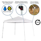 Emma and Oliver Outdoor Event/Tailgate Set with Pop Up Event Canopy with Carry Bag, Bi-Fold Table and 4 Folding Chairs