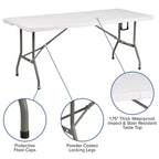 Emma and Oliver Outdoor Event/Tailgate Set with Pop Up Event Canopy with Carry Bag, Bi-Fold Table and 4 Folding Chairs