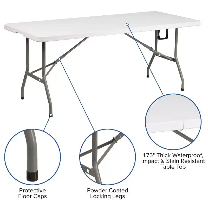 Emma and Oliver Outdoor Event/Tailgate Set with Pop Up Event Canopy with Carry Bag, Bi-Fold Table and 4 Folding Chairs
