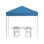 Emma and Oliver Outdoor Event/Tailgate Set with Pop Up Event Canopy with Carry Bag, Bi-Fold Table and 4 Folding Chairs