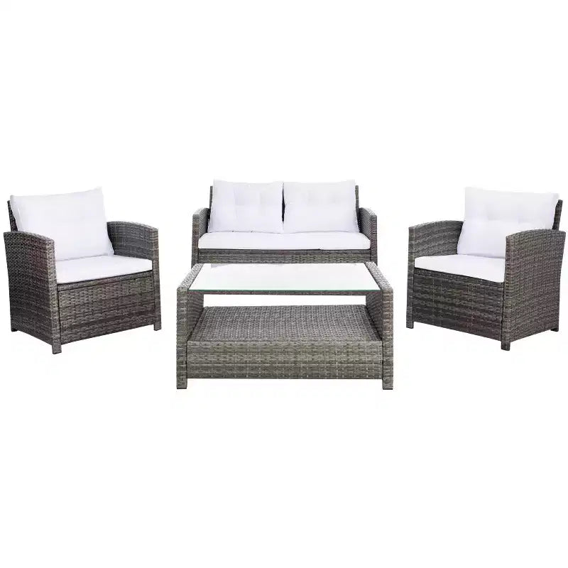 Vellori 4-osaline elutoa komplekt - sise-/välistingimustesse - PAT7516 - Safavieh