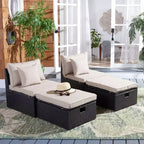 Pramla Sette & Ottoman Patio Set - Indoor/Outdoor - PAT7515 - Safavieh