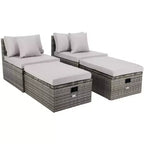 Pramla Sette & Ottoman Patio Set - Indoor/Outdoor - PAT7515 - Safavieh