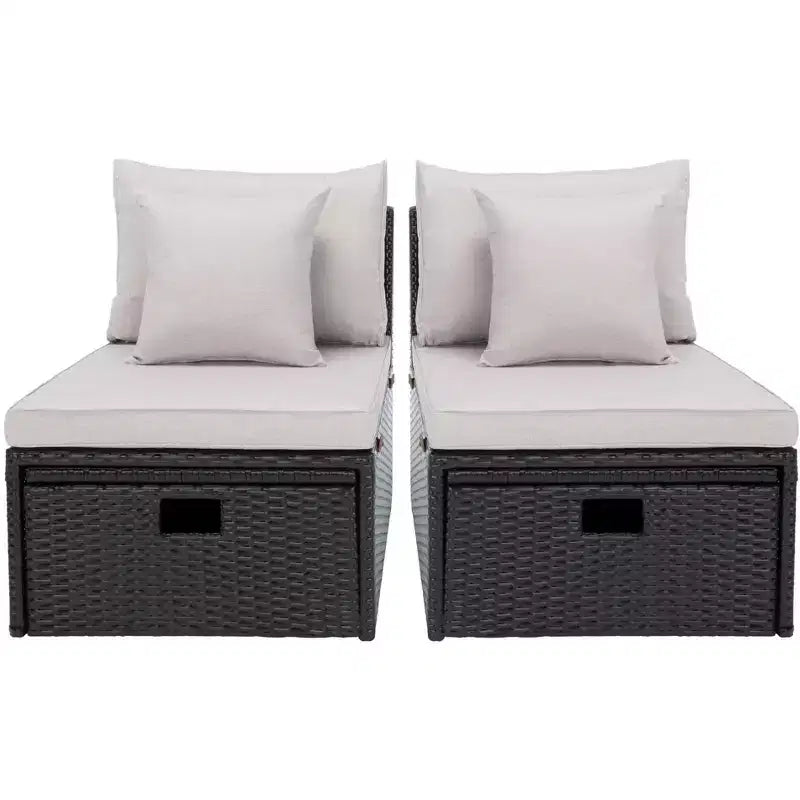 Pramla Sette & Ottoman Patio Set - Indoor/Outdoor - PAT7515 - Safavieh