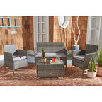 Bandele 4 Piece Living Set - Indoor/Outdoor - PAT7506 - Safavieh