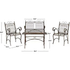 Leah 4 Piece Patio Set - Indoor/Outdoor - PAT5000 - Safavieh