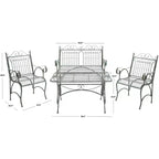 Leah 4 Piece Patio Set - Indoor/Outdoor - PAT5000 - Safavieh