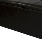 Brown Faux Leather Storage Bench